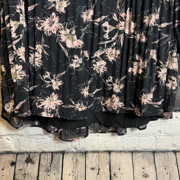 Skies are Blue Mini Dress Size Large floral black‎ and pink NWOT - Picture 12 of 12